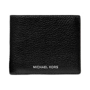 Michael Kors Cooper Pebbled Leather Billfold Wallet With Coin Pouch Black