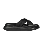 Alexander McQueen Oversized Hybrid Slide Black Silver
