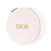 DIOR Beauty Vanity Case Round Makeup Bag With Mirror - White