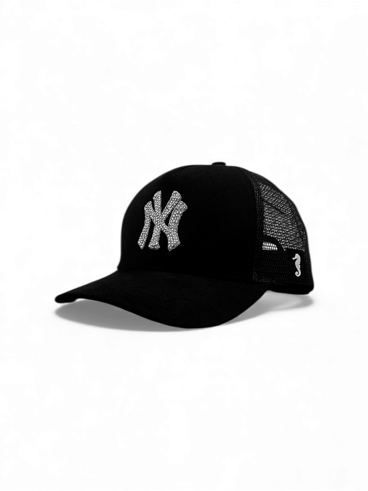 NY Rhinestone - Suede Trucker cap