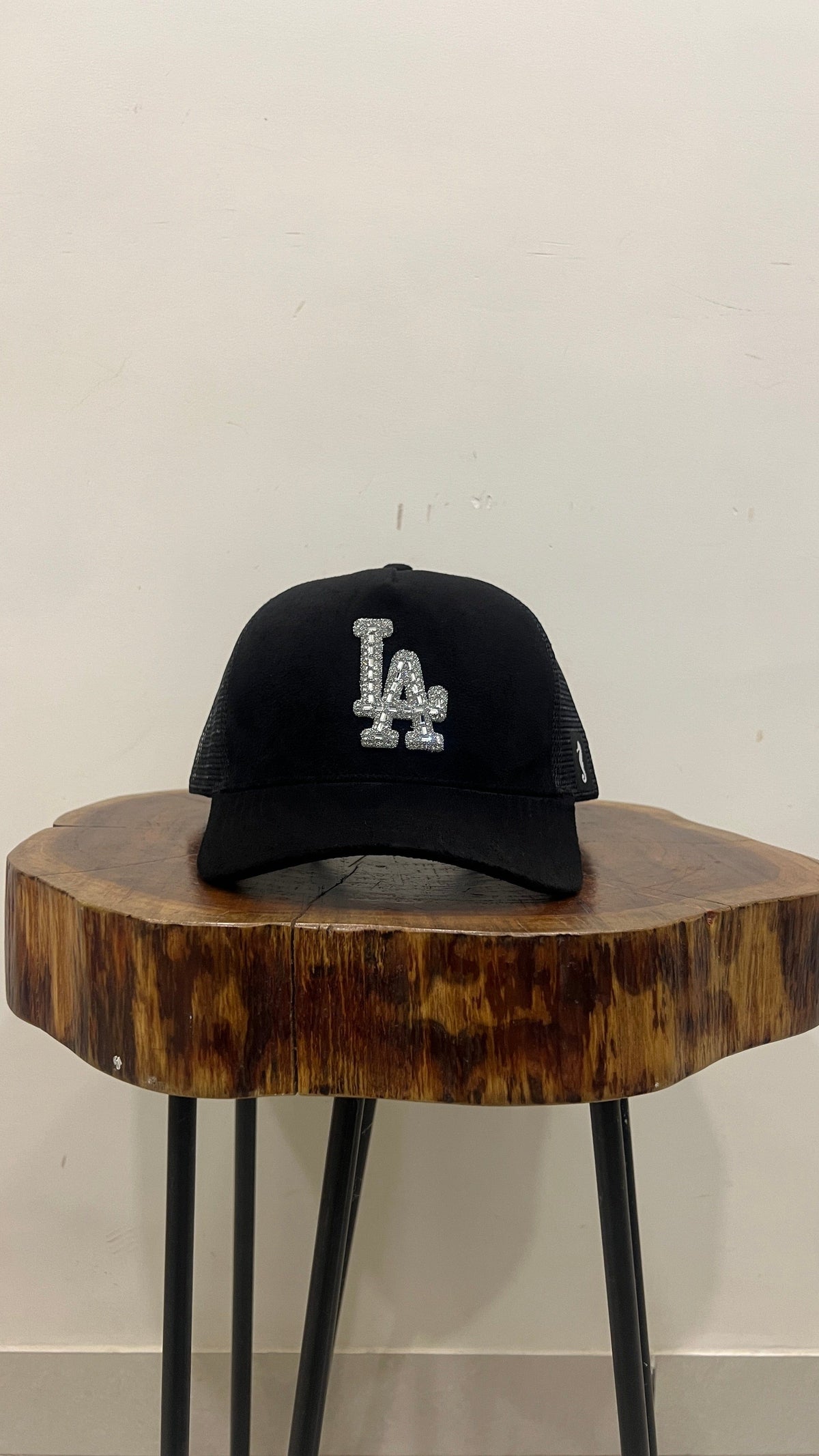 LA Rhinestone - Suede Trucker cap