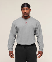 Gymshark Power Long Sleeve T-Shirt Charcoal Core Marl
