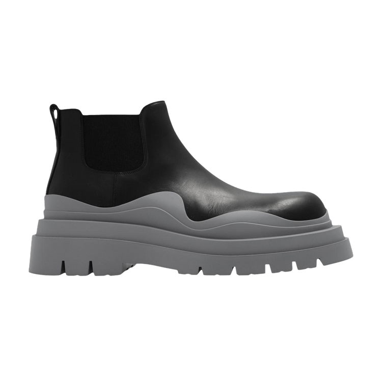 Bottega Veneta Tire Cropped Boot Black Vapor