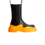 Bottega Veneta Tire Boot Black Tangerine