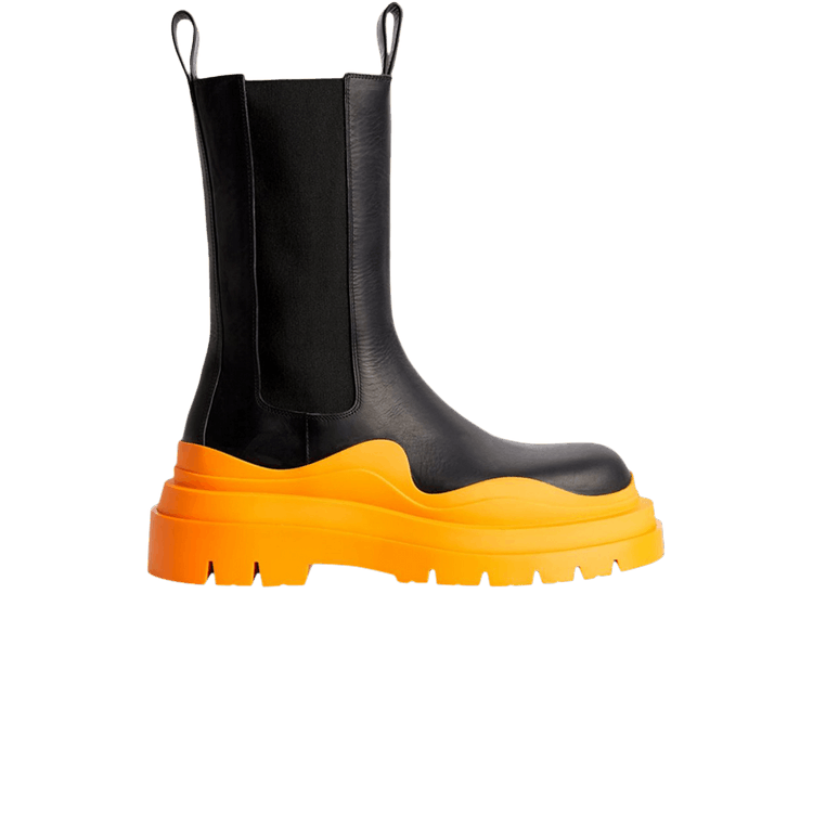 Bottega Veneta Tire Boot Black Tangerine