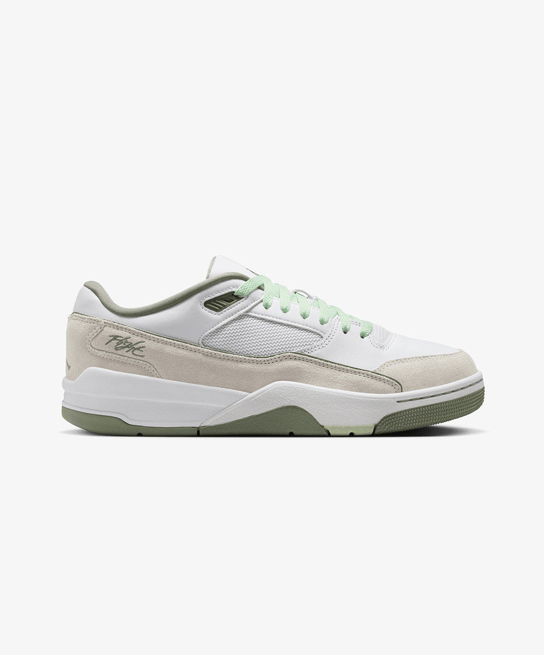 Air Jordan Jordan | FLIGHT COURT { WHITE/VINTAGE LICHEN - SWAN - JADE STONE