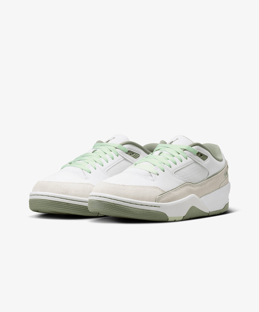 Air Jordan Jordan | FLIGHT COURT { WHITE/VINTAGE LICHEN - SWAN - JADE STONE