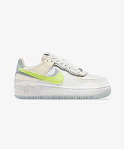 NIKE | AIR FORCE 1 SHADOW { WHITE/LT LEMON TWIST - WOLF GREY
