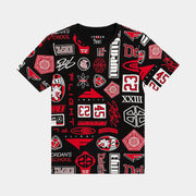 Air Jordan Flight Essentials Grade School Short Sleeve Shirt (Black/Red)
