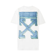 Off-White Blue Marker White Blue Oversized T-Shirt