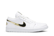 Wmns Air Jordan 1 Retro Low 'White Metallic Gold'