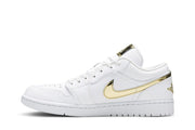 Wmns Air Jordan 1 Retro Low 'White Metallic Gold'