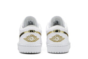 Wmns Air Jordan 1 Retro Low 'White Metallic Gold'