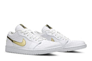 Wmns Air Jordan 1 Retro Low 'White Metallic Gold'
