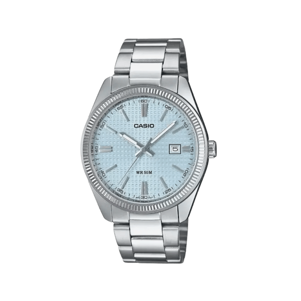 Casio Enticer Waffle Blue Dial (MTP - 1302PE - 2AVEF A2394)