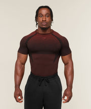 Gymshark Shadow Seamless T-Shirt Sets Red