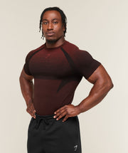 Gymshark Shadow Seamless T-Shirt Sets Red