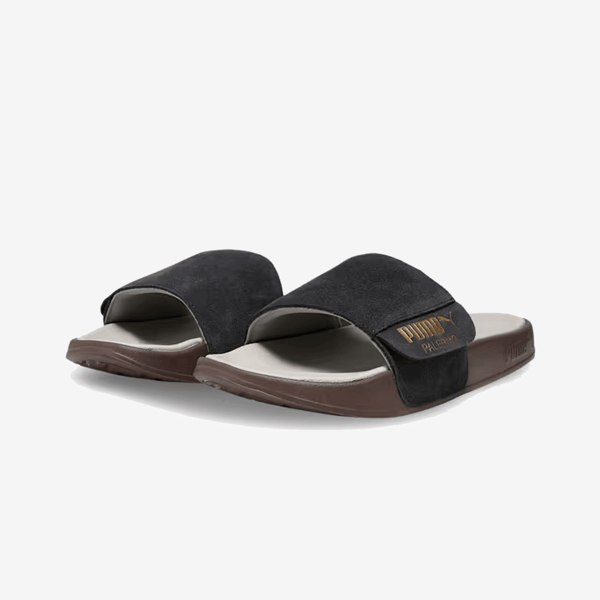 Puma | LEADCAT 2.0 PALERMO FOIL SLIDES { DUSKY GRAY/DESERT DUST GUM