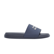 Alexander McQueen Logo Pool Slides Navy