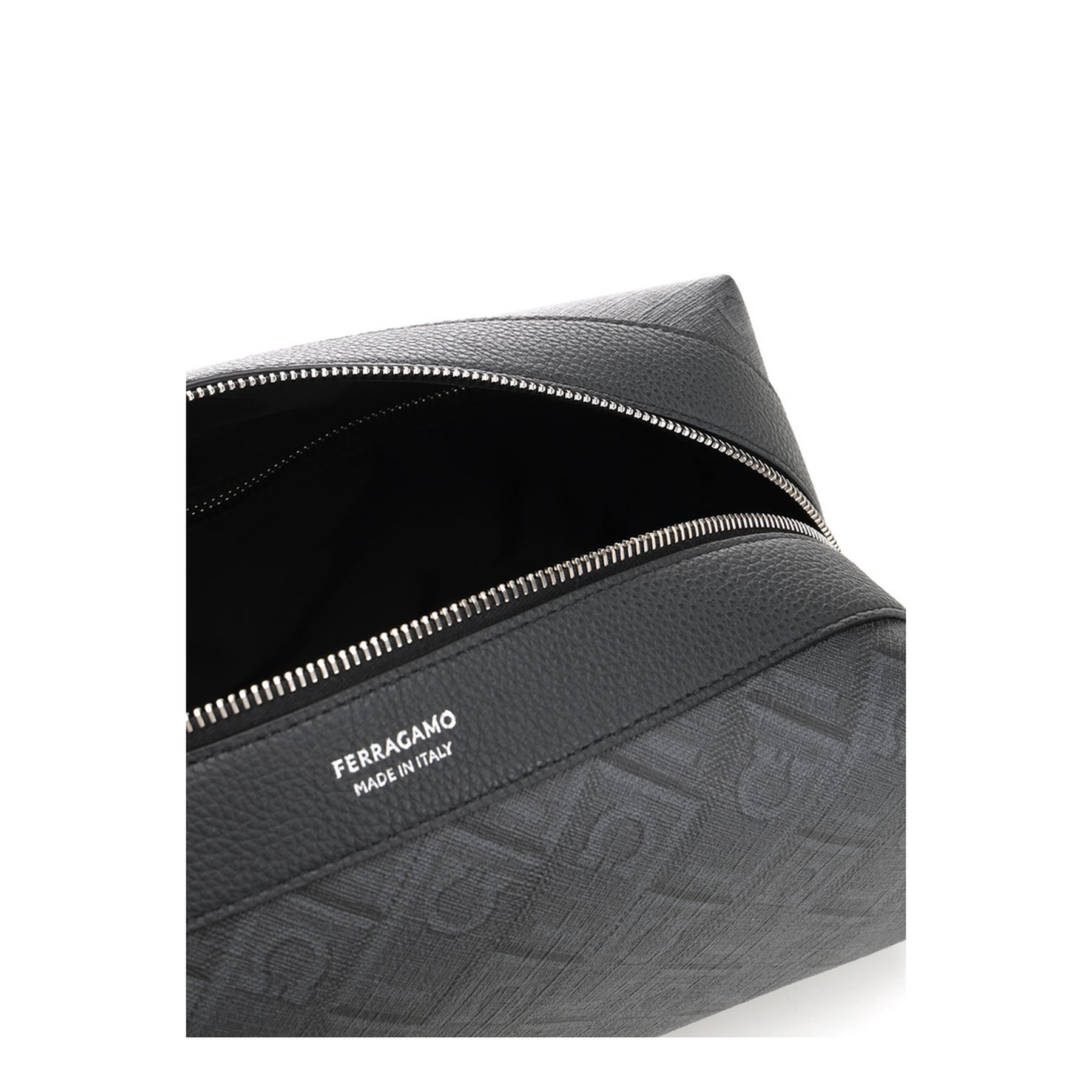 Gancini-Embossed Calf Leather Toiletry Bag