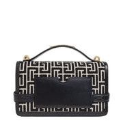 B-Buzz Shoulder Bag in Calfskin and PB Jacquard Canvas