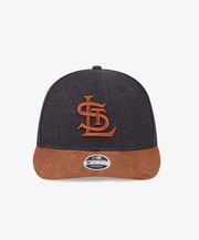 New Era | ST. LOUIS CARDINALS MLB TWO TONE NAVY RETRO CROWN 9FIFTY STRAPBACK CAP { BLUE
