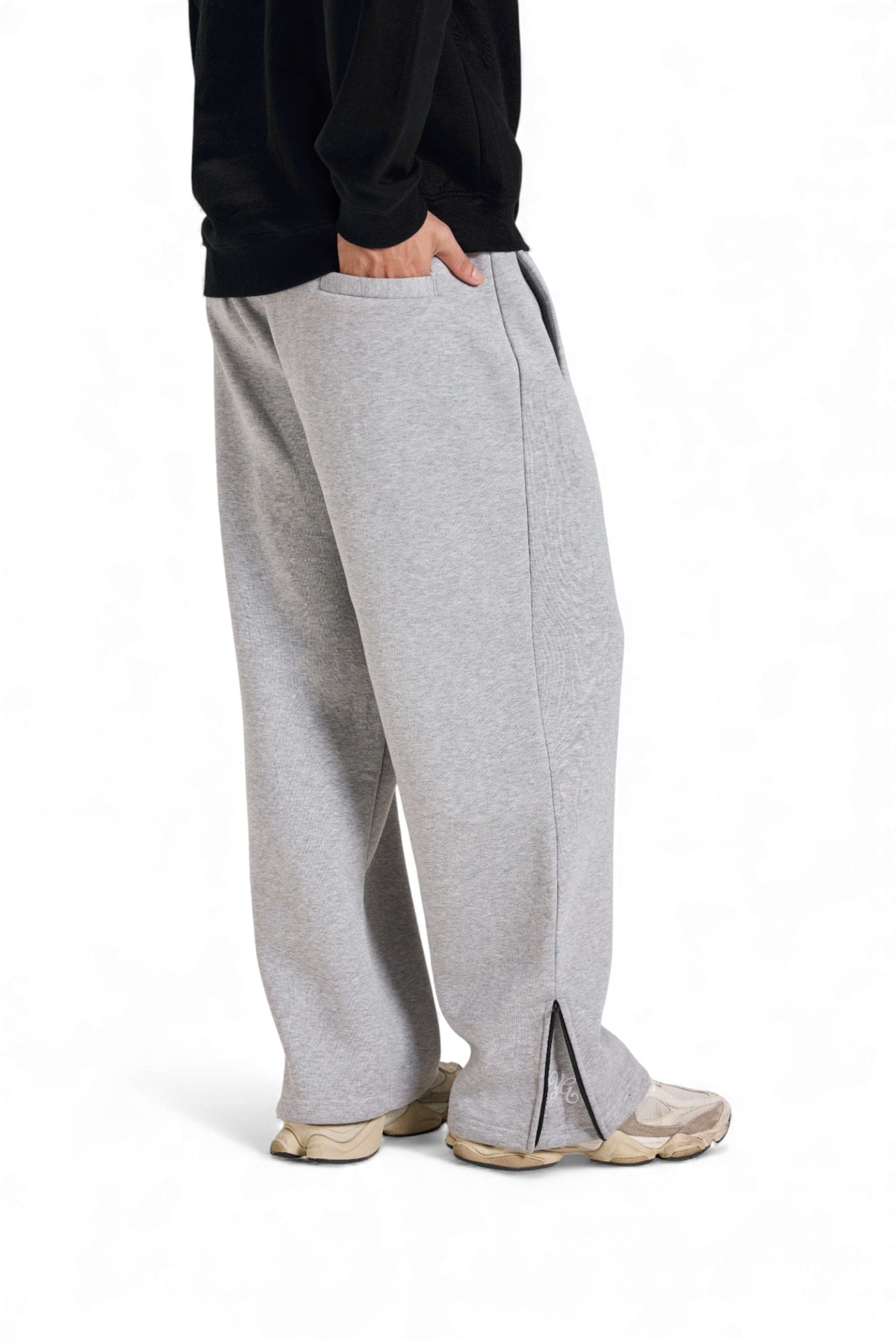 Young Grandpa FLARED SWEATPANTS - GREY