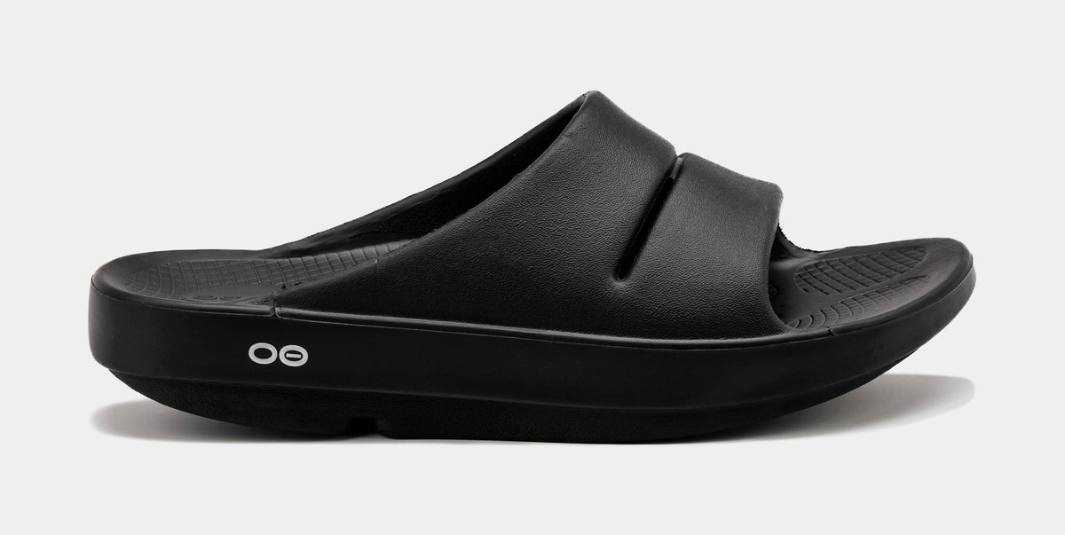 OOFOS OOAHH Slides Mens Sandals (Black)