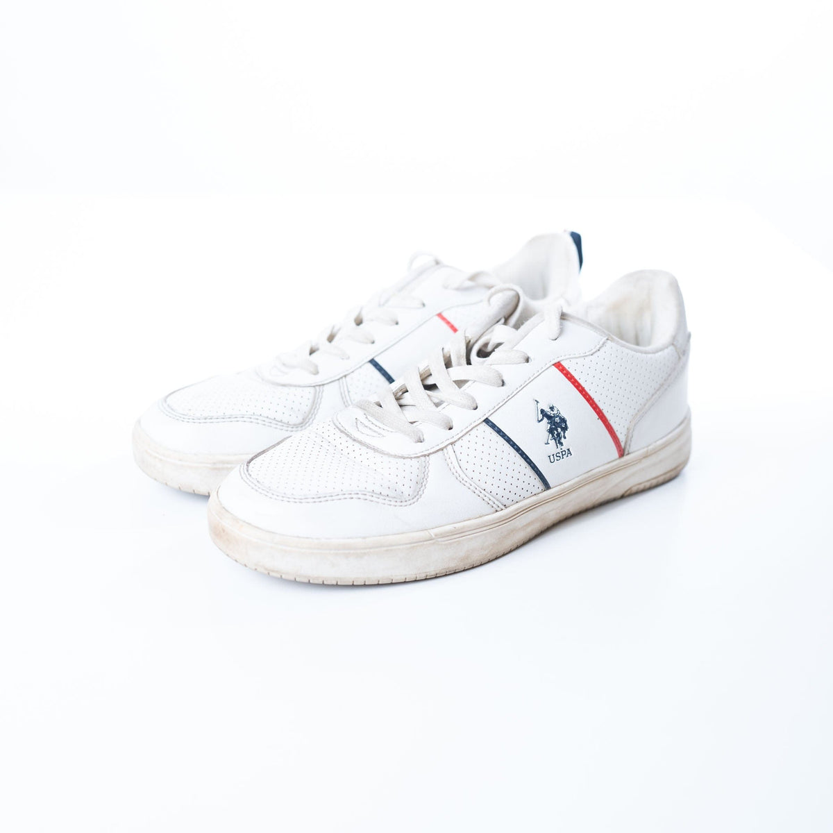 US Polo Assn Off White Reggie Sneakers (UK 7)