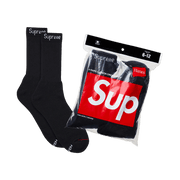 Supreme x Hanes Crew Socks (4 Pack) Black