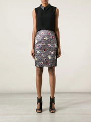 paisley print pencil skirt