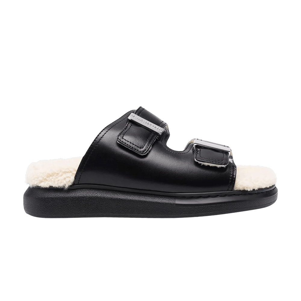 Alexander McQueen Wmns Oversized Hybrid Slide 'Shearling Black'