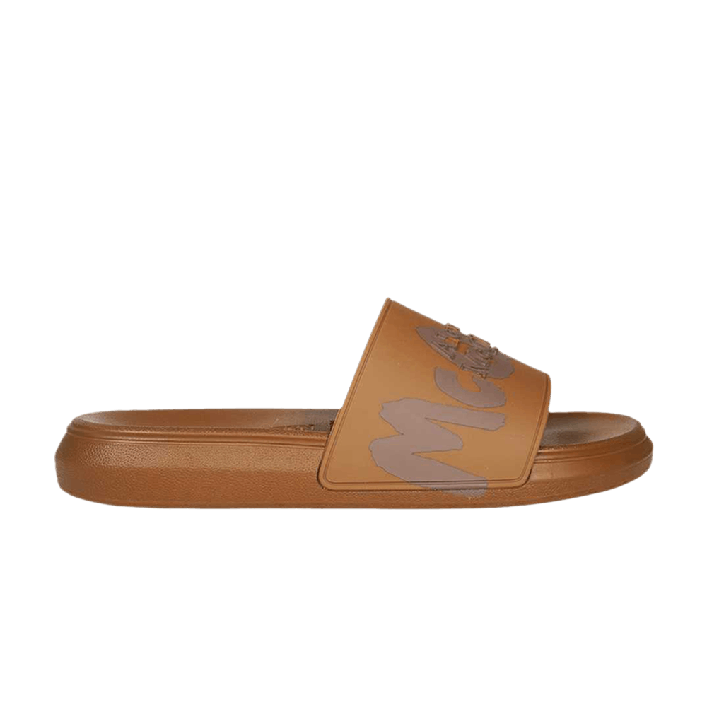 Alexander McQueen Rubber Pool Slide Graffiti - Brown