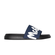 Alexander McQueen Rubber Pool Slide Graffiti - Midnight Petrol