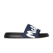 Alexander McQueen Rubber Pool Slide Graffiti - Midnight Petrol