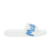 Alexander McQueen Rubber Pool Slide Graffiti - White Lake Blue