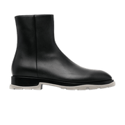 Alexander McQueen Half Leather Boot Black Grey
