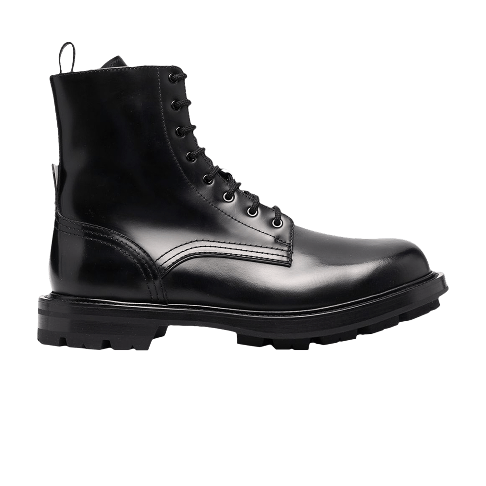 Alexander McQueen Lace-Up Ankle Boot Black