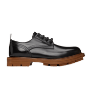 Alexander McQueen Shiny Derby Oxfords Black Brown