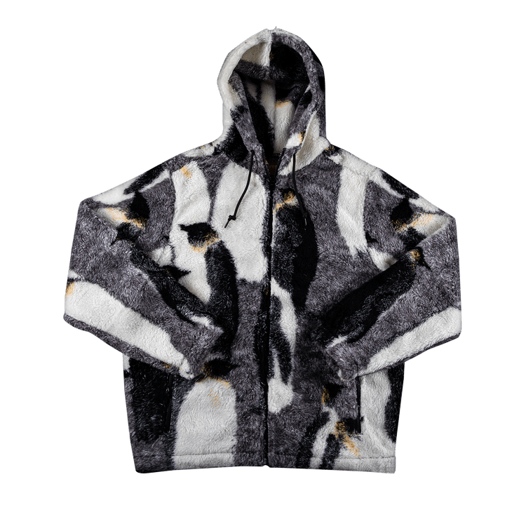 Supreme Penguins Hooded Fleece Jacket Black