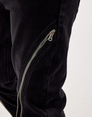 Kilogram Jet Black Zip Detail Jeans