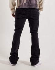 Kilogram Jet Black Zip Detail Jeans