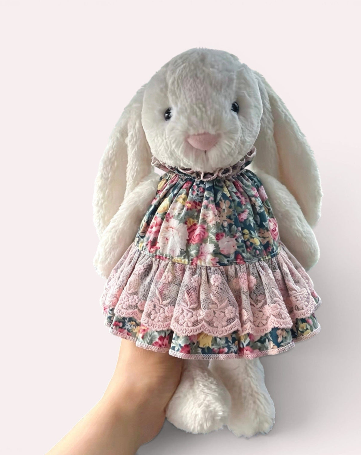 Jellycat 31 cm Bunny Dark Floral Lace Tiered Dress Set