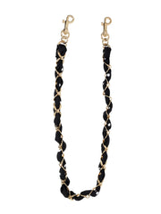 calf leather chain-link bag strap