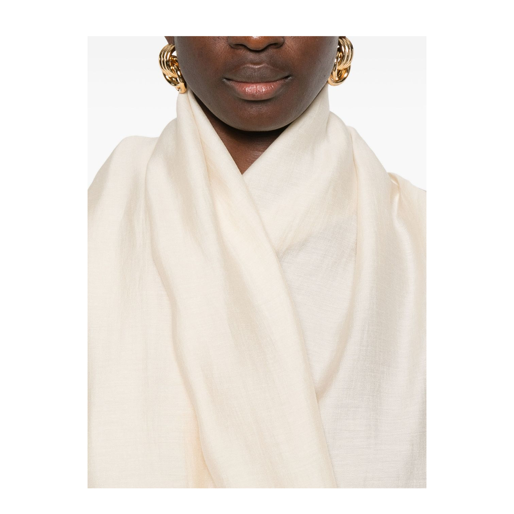 Ecru Scarf Blouse