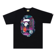 BAPE Neon Tokyo Big Ape Head T-Shirt Black