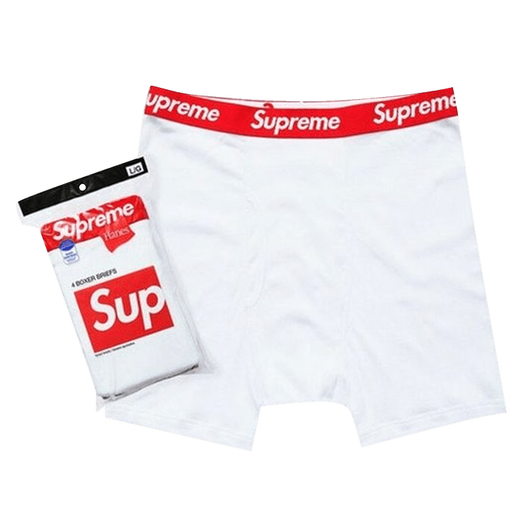 Supreme x Hanes Boxer Briefs (4 Pack) White