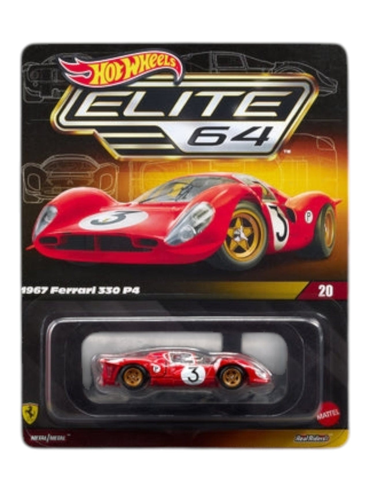 Ferrari Hotwheels elite 64 1967 ferrari 330 p4 imported premium rlc 1:64 Scale (with protector)JCP47