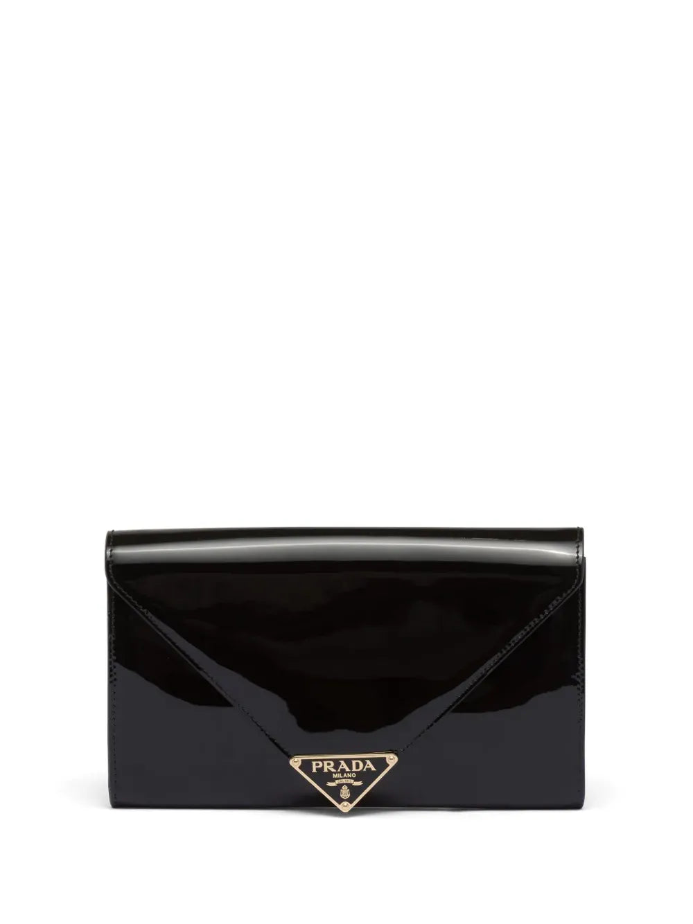 patent-leather envelope bag