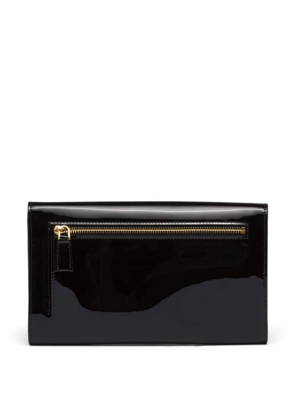 patent-leather envelope bag
